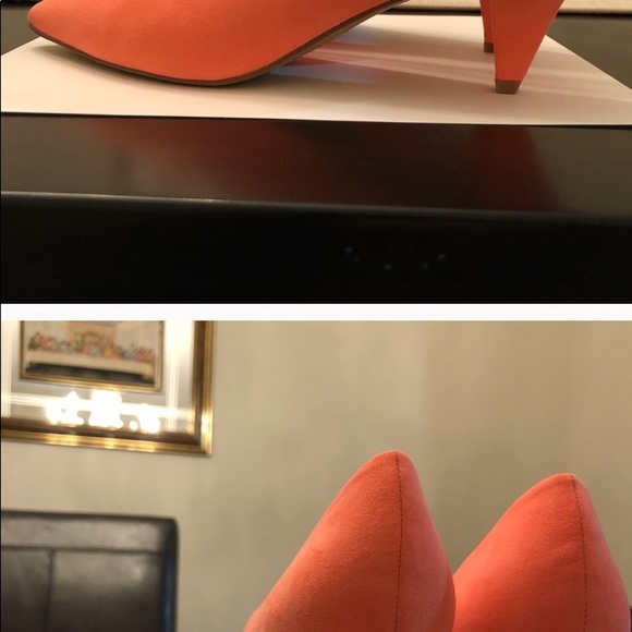 *ASOS* Coral Velvet Kitten Heel Shoes NWOT - Picture 13 of 14
